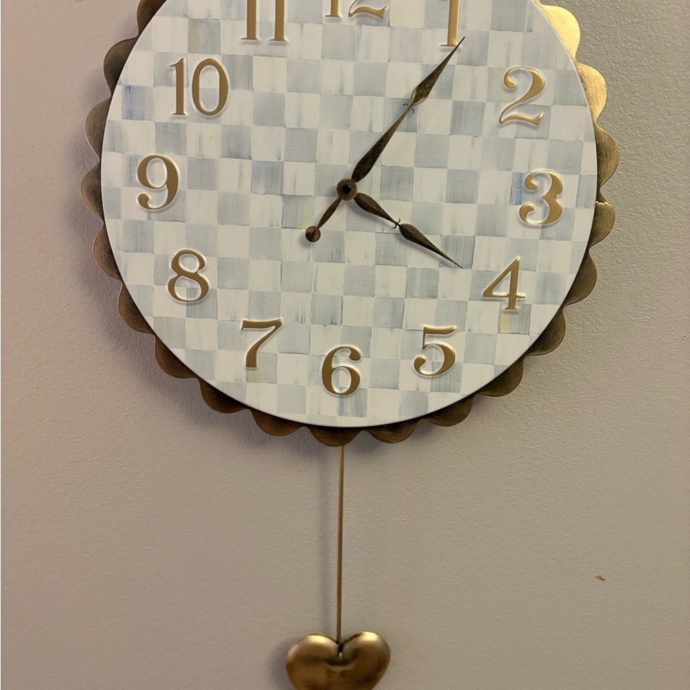 MacKenzie-Childs Gold and White Wall Clocks